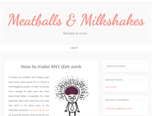 Tablet Screenshot of meatballsandmilkshakes.com